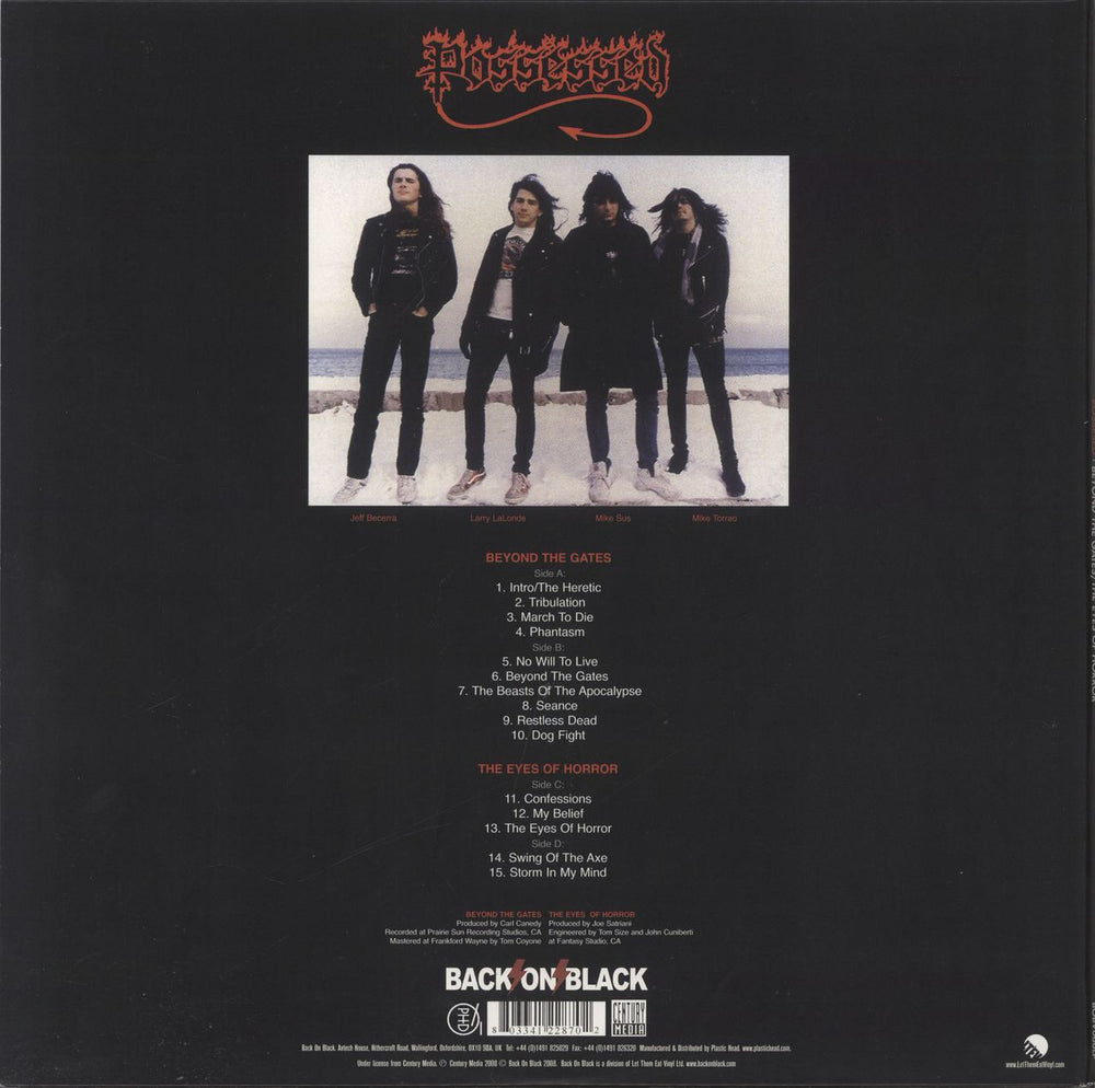 Possessed Beyond The Gates - Red Vinyl UK 2-LP vinyl record set (Double LP Album) 803341228702