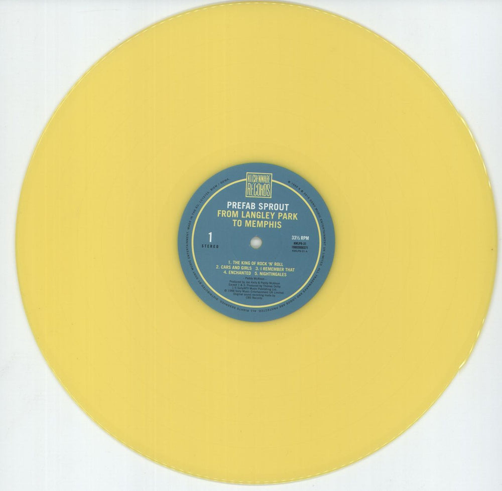 Prefab Sprout From Langley Park To Memphis - Yellow Vinyl UK vinyl LP album (LP record) PRELPFR877629