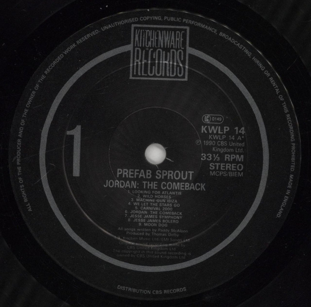 Prefab Sprout Jordan: The Comeback - Stickered - EX UK vinyl LP album (LP record) PRELPJO672637