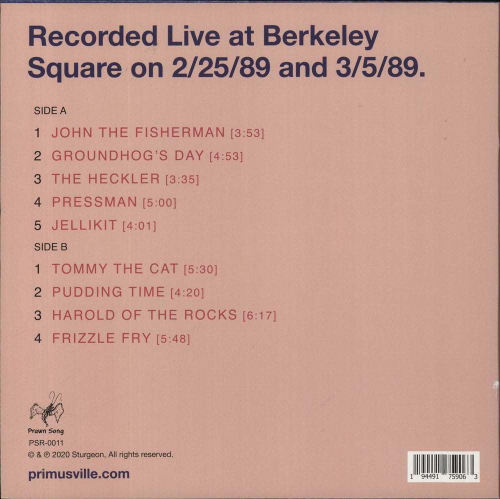 Primus Suck On This - RSD 2020 - Transparent Blue Smoke Vinyl US vinyl LP album (LP record) 194491759063