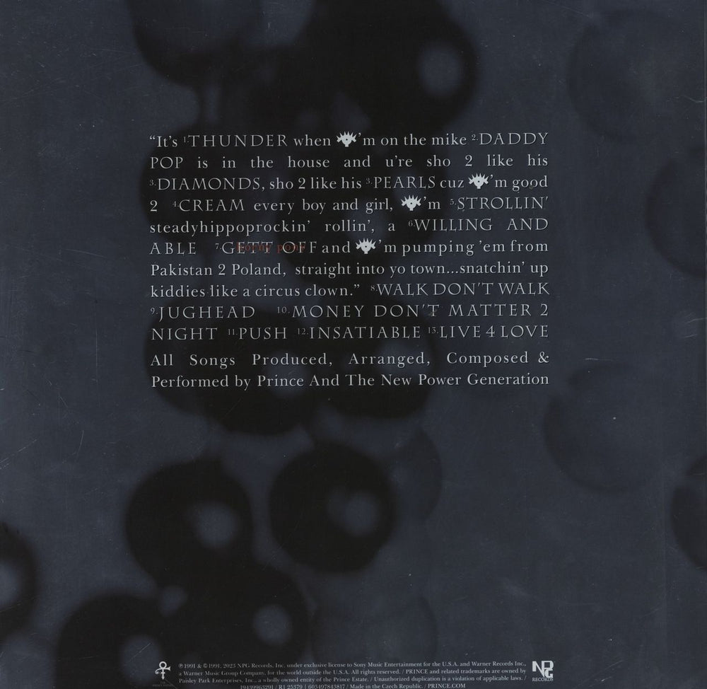 Prince Diamonds And Pearls - Remastered Diamond Clear Vinyl UK 2-LP vinyl record set (Double LP Album) 603497829286