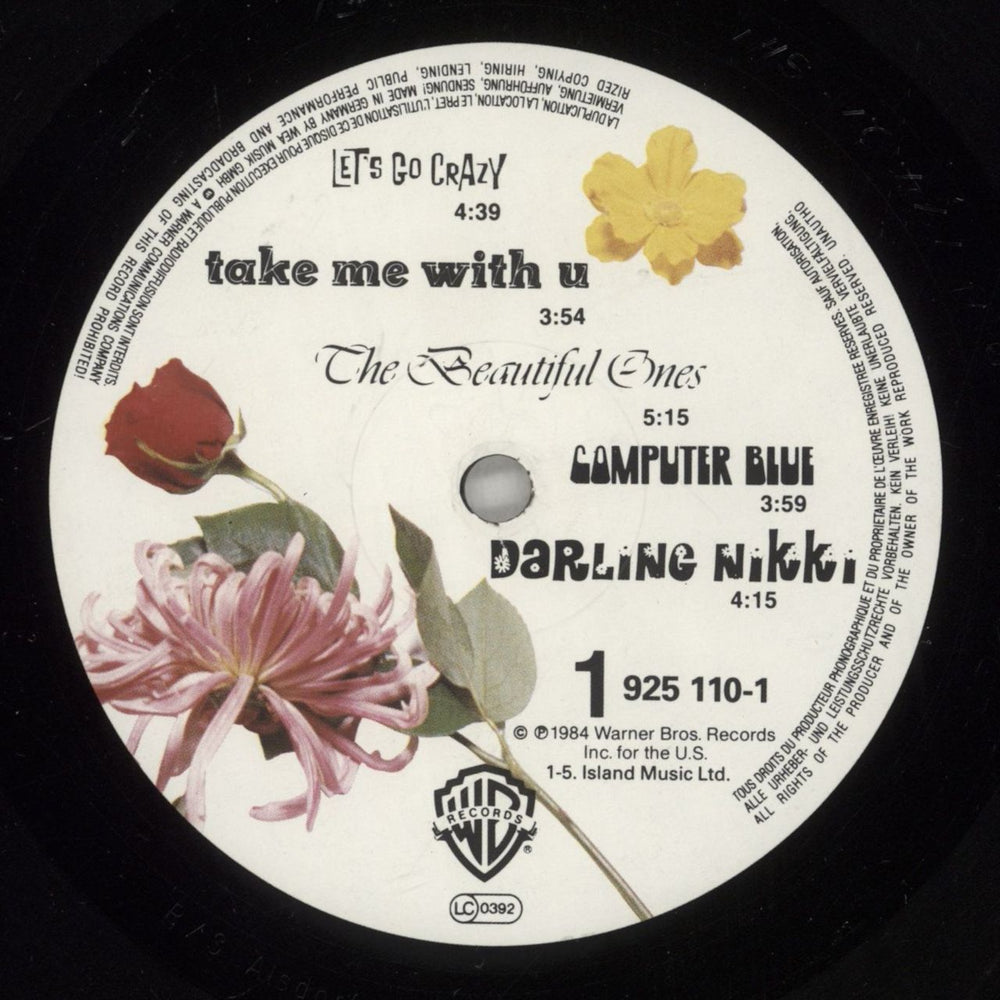 Prince Purple Rain + Insert - EX German vinyl LP album (LP record) PRILPPU878017