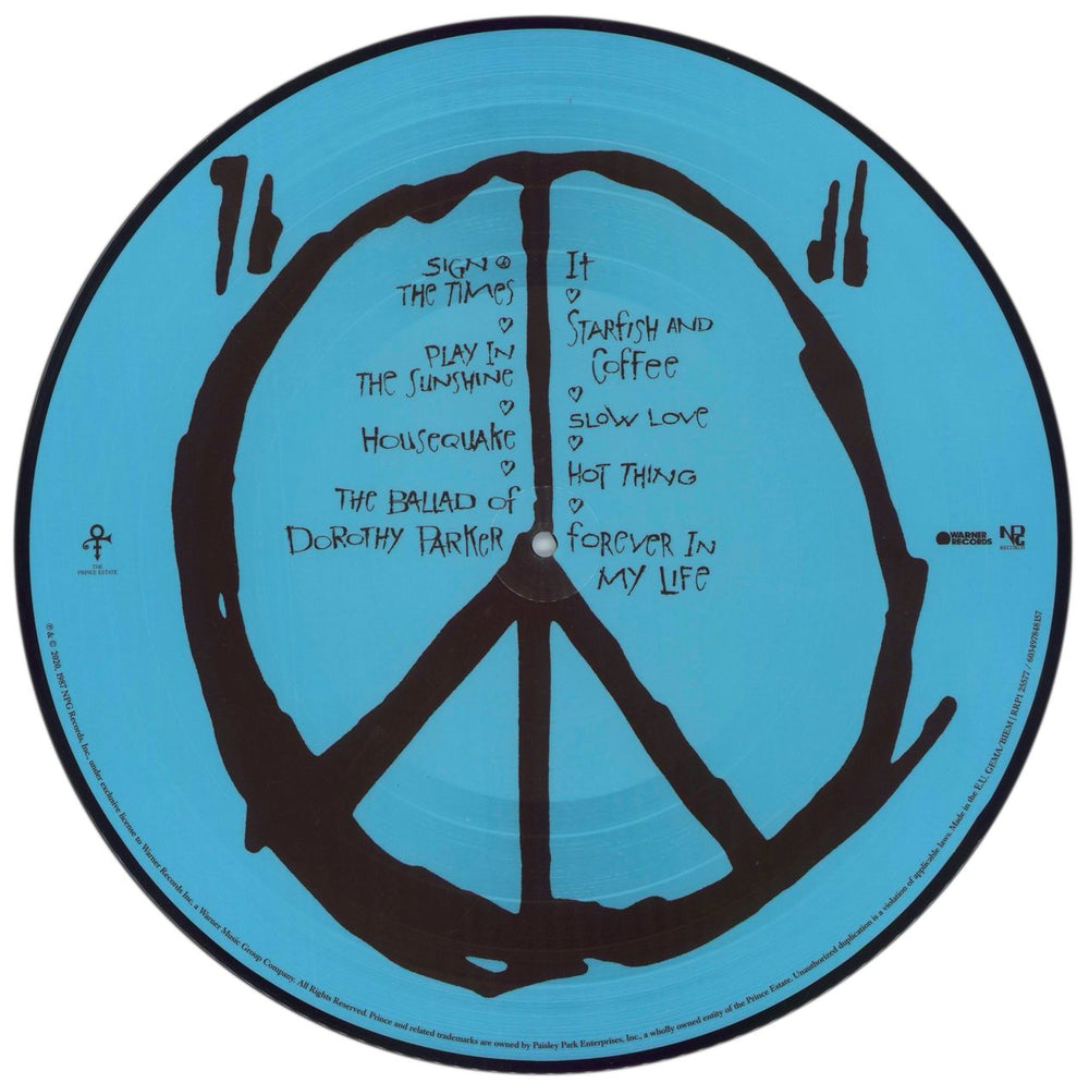 Prince Sign O The Times - Picture Disc - RSD 2020 - Shrink & Hype-sticker UK picture disc LP (vinyl picture disc album)