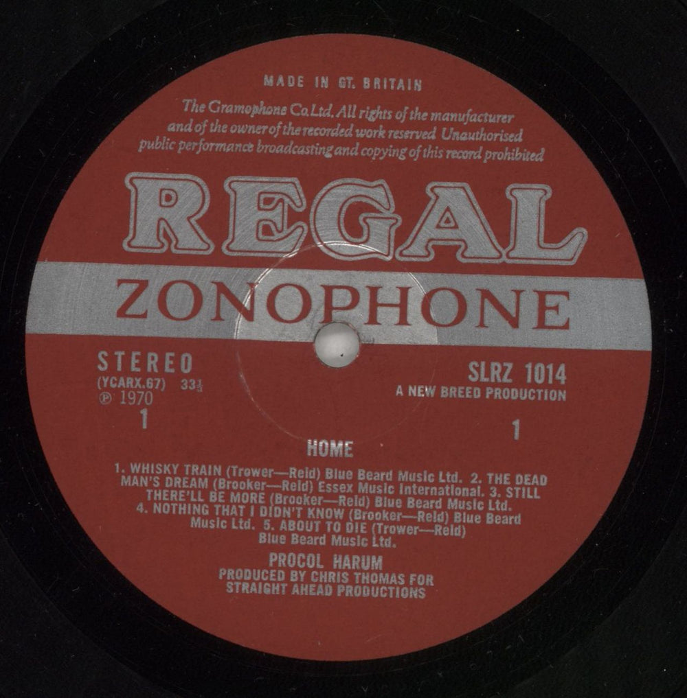 Procol Harum Home - 1st + Insert - VG UK vinyl LP album (LP record) PRHLPHO864525