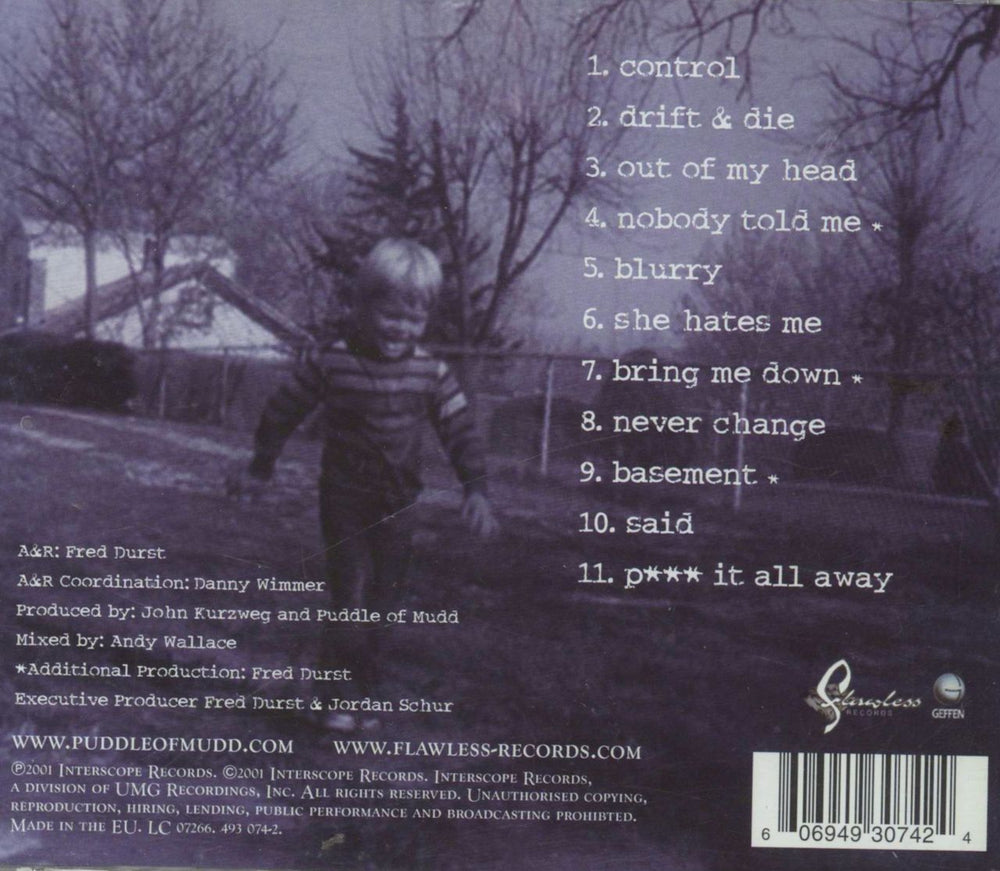 Puddle Of Mudd Come Clean Canadian CD album (CDLP) 606949307424