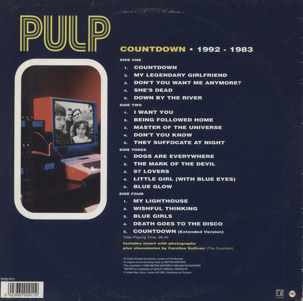Pulp Countdown 1992-1983 - VG UK 2-LP vinyl record set (Double LP Album) 5023660009119