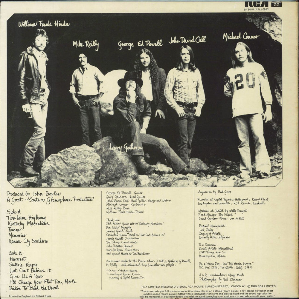 Pure Prairie League Two Lane Highway US vinyl LP album (LP record)