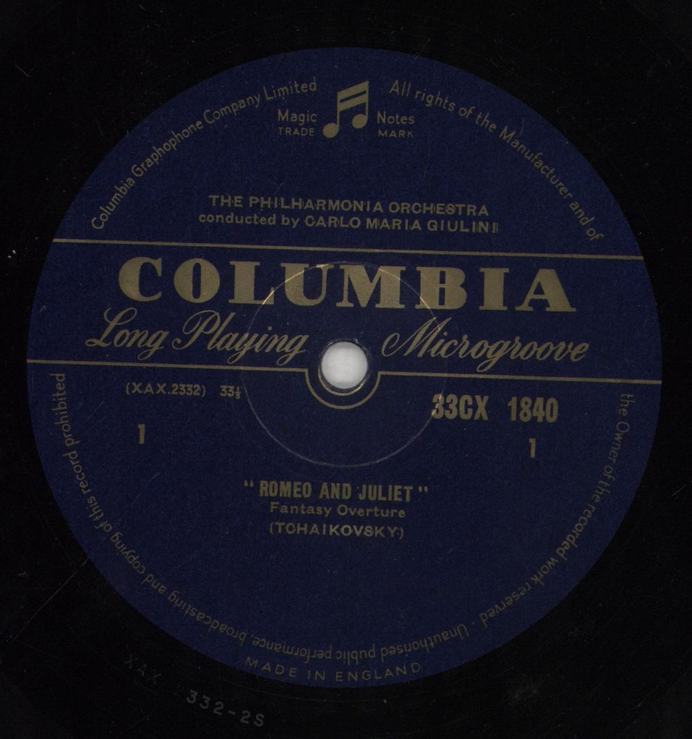 Pyotr Ilyich Tchaikovsky Tchaikovsky: Romeo And Juliet - Francesca Da Rimini UK vinyl LP album (LP record) T3NLPTC854535