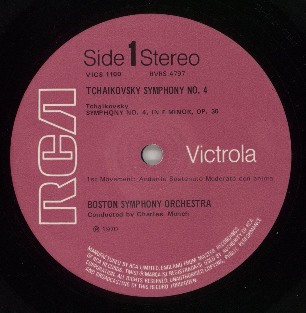 Pyotr Ilyich Tchaikovsky Tchaikovsky: Symphony No. 4 In F Minor UK vinyl LP album (LP record) T3NLPTC864020