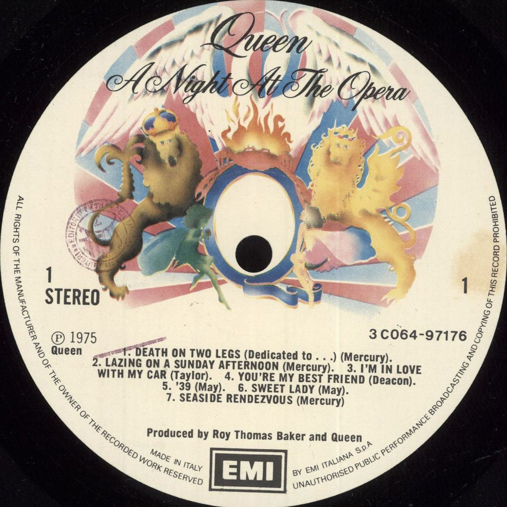 Queen A Night At The Opera Italian vinyl LP album (LP record) QUELPAN592399