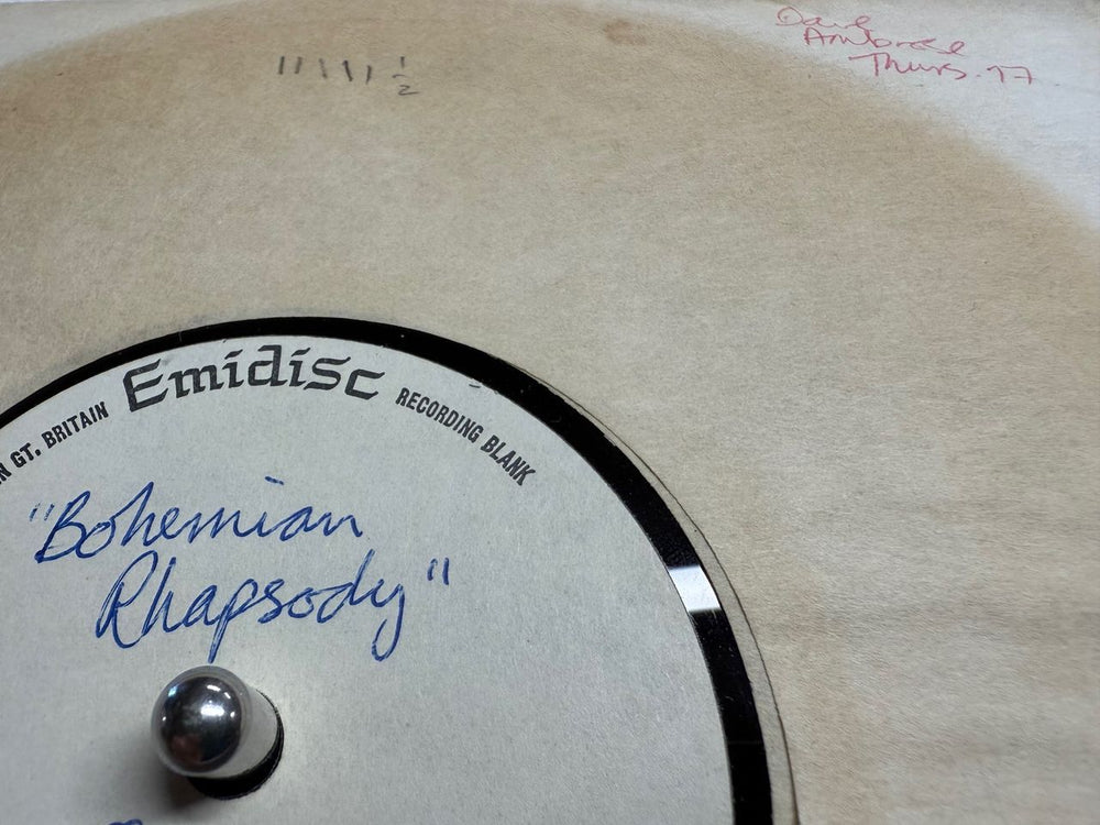 Queen Bohemian Rhapsody UK acetate 1975