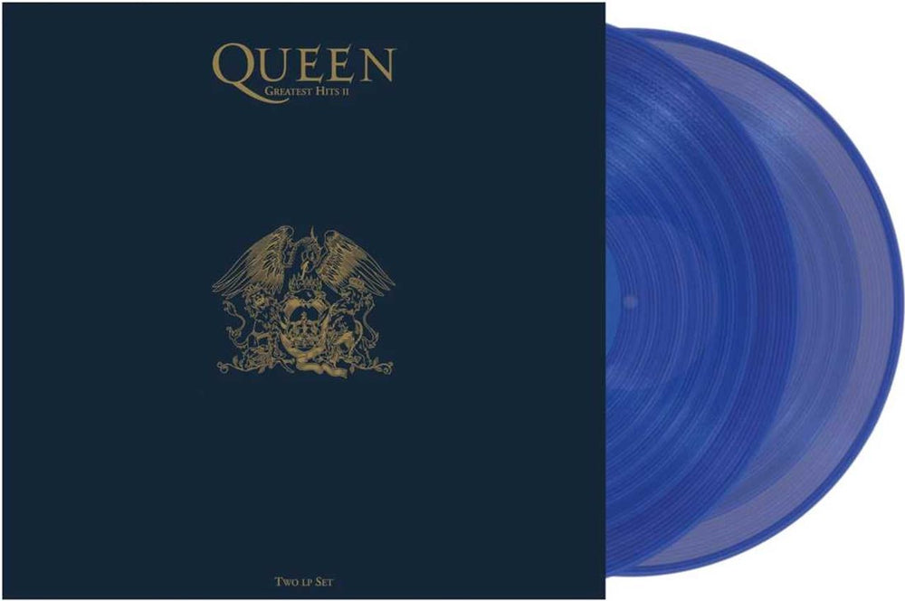 Queen Greatest Hits II - Blue Vinyl - Sealed UK 2-LP vinyl record set (Double LP Album) QUE2LGR752828