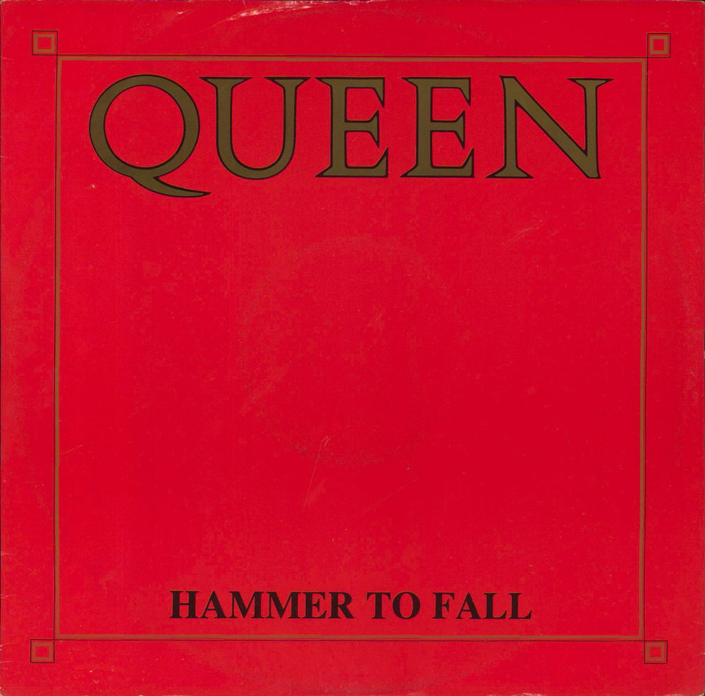 Queen Hammer To Fall - Red Sleeve - EX UK 12" vinyl single (12 inch record / Maxi-single) 12QUEEN4