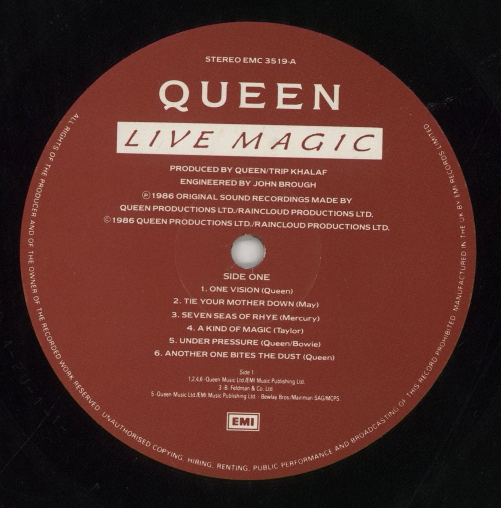 Queen Live Magic - EX UK vinyl LP album (LP record) QUELPLI579372