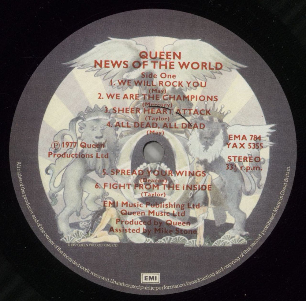 Queen News Of The World - 1st - Die-Cut Inner UK vinyl LP album (LP record) QUELPNE879928
