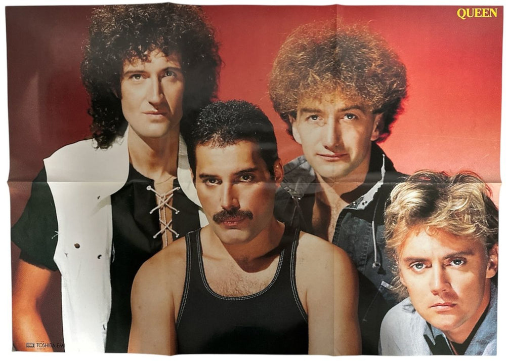 Queen The Works + Poster Japanese vinyl LP album (LP record)