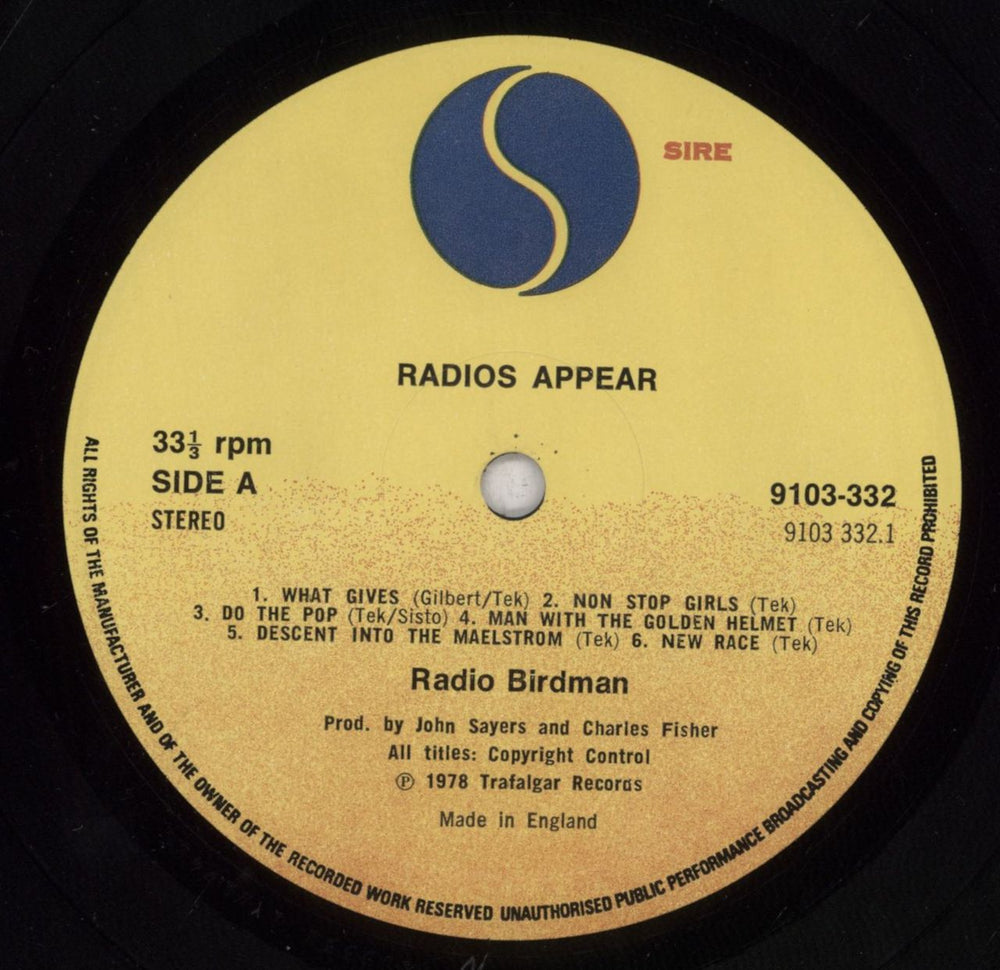 Radio Birdman Radios Appear UK vinyl LP album (LP record) RBNLPRA841364