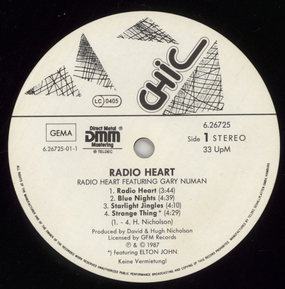 Radio Heart Radio Heart German vinyl LP album (LP record) 4FJLPRA860462