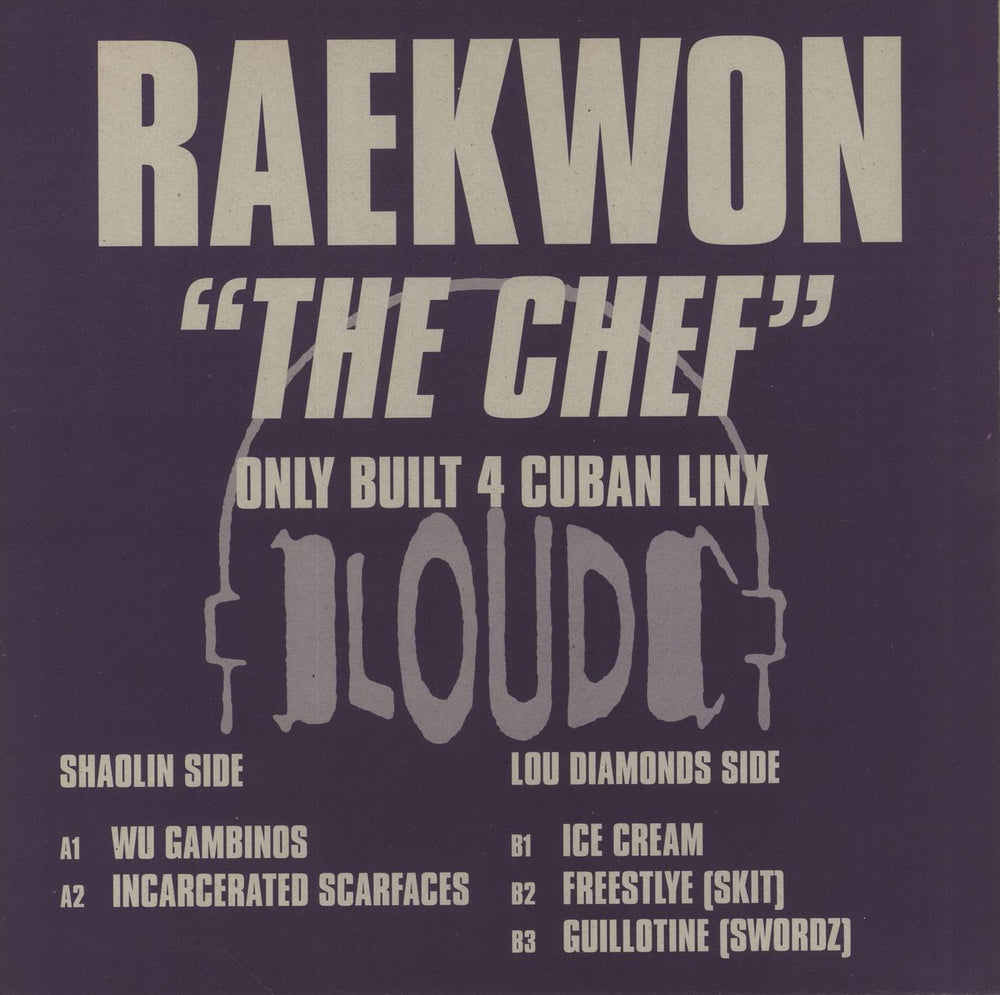 Raekwon Only Built 4 Cuban Linx UK Promo 12" vinyl single (12 inch record / Maxi-single) CHEF001