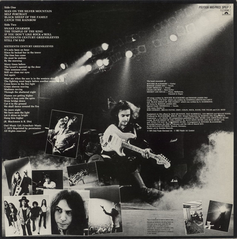 Rainbow Ritchie Blackmore's Rainbow UK vinyl LP album (LP record)