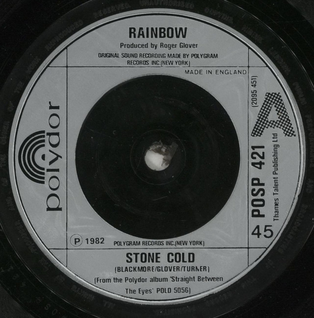 Rainbow Stone Cold UK 7" vinyl single (7 inch record / 45) RBO07ST70343