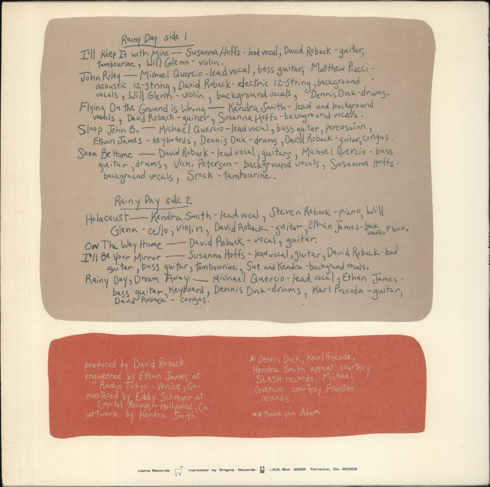 Rainy Day Rainy Day US vinyl LP album (LP record)