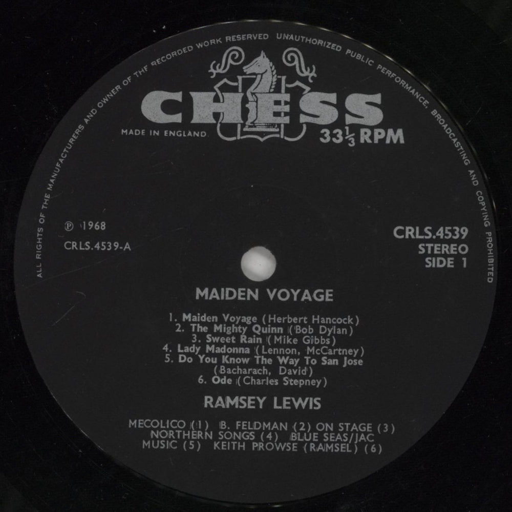 Ramsey Lewis Maiden Voyage UK vinyl LP album (LP record) RB8LPMA749793