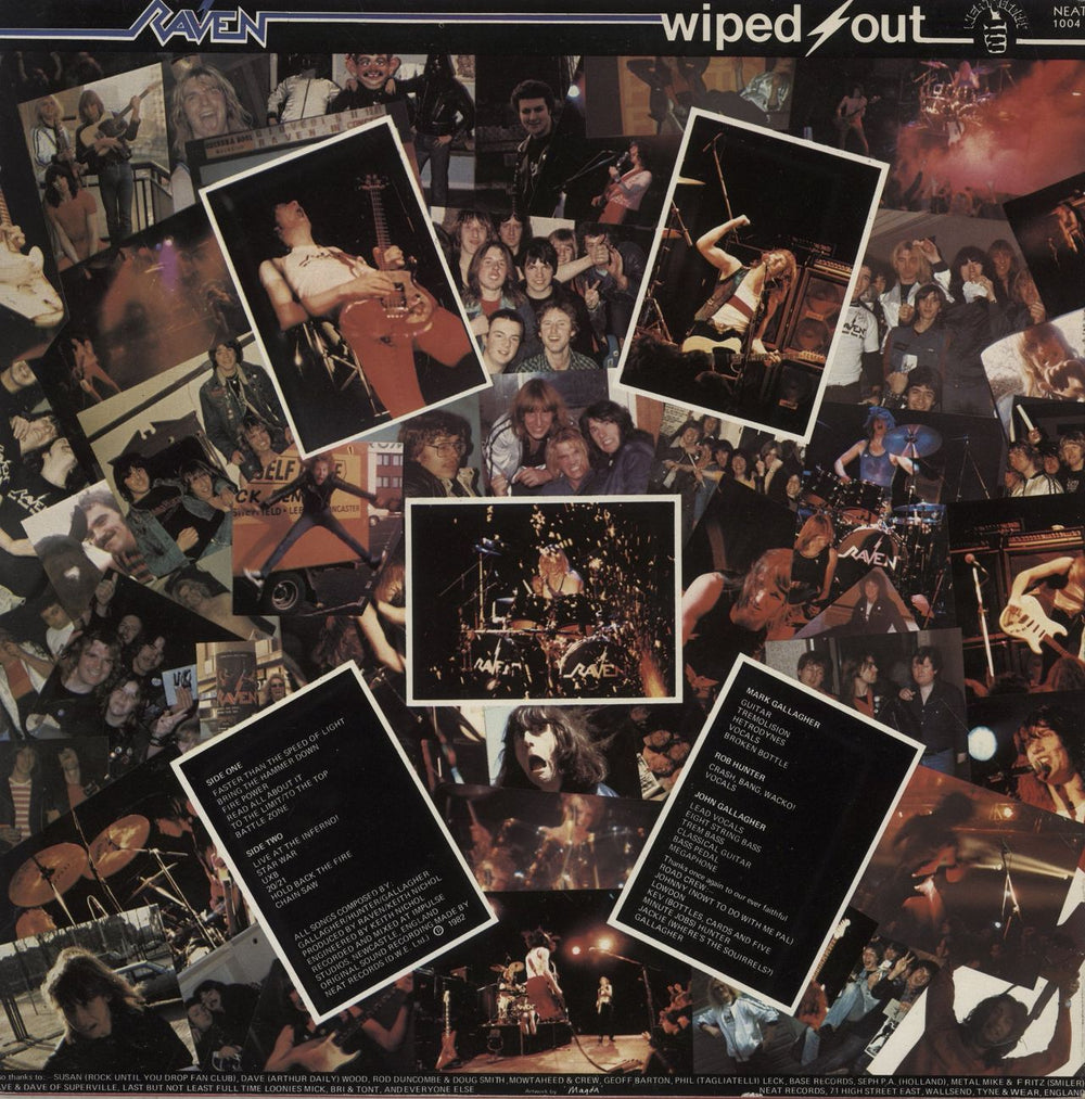 Raven Wiped Out UK vinyl LP album (LP record)
