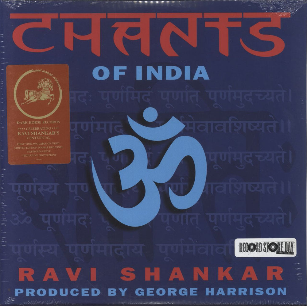 Ravi Shankar Chants Of India - RSD 2020 - Red Vinyl - Sealed US 2-LP vinyl record set (Double LP Album) DH0001