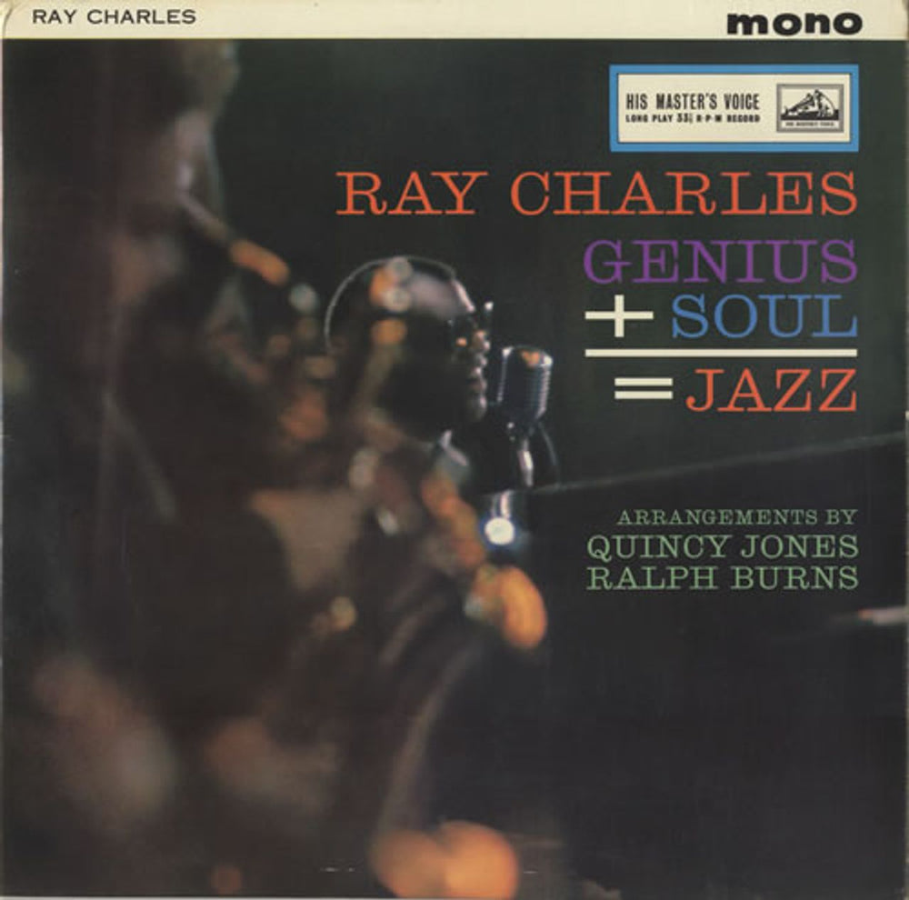 Ray Charles Genius + Soul = Jazz UK vinyl LP album (LP record) CLP1475