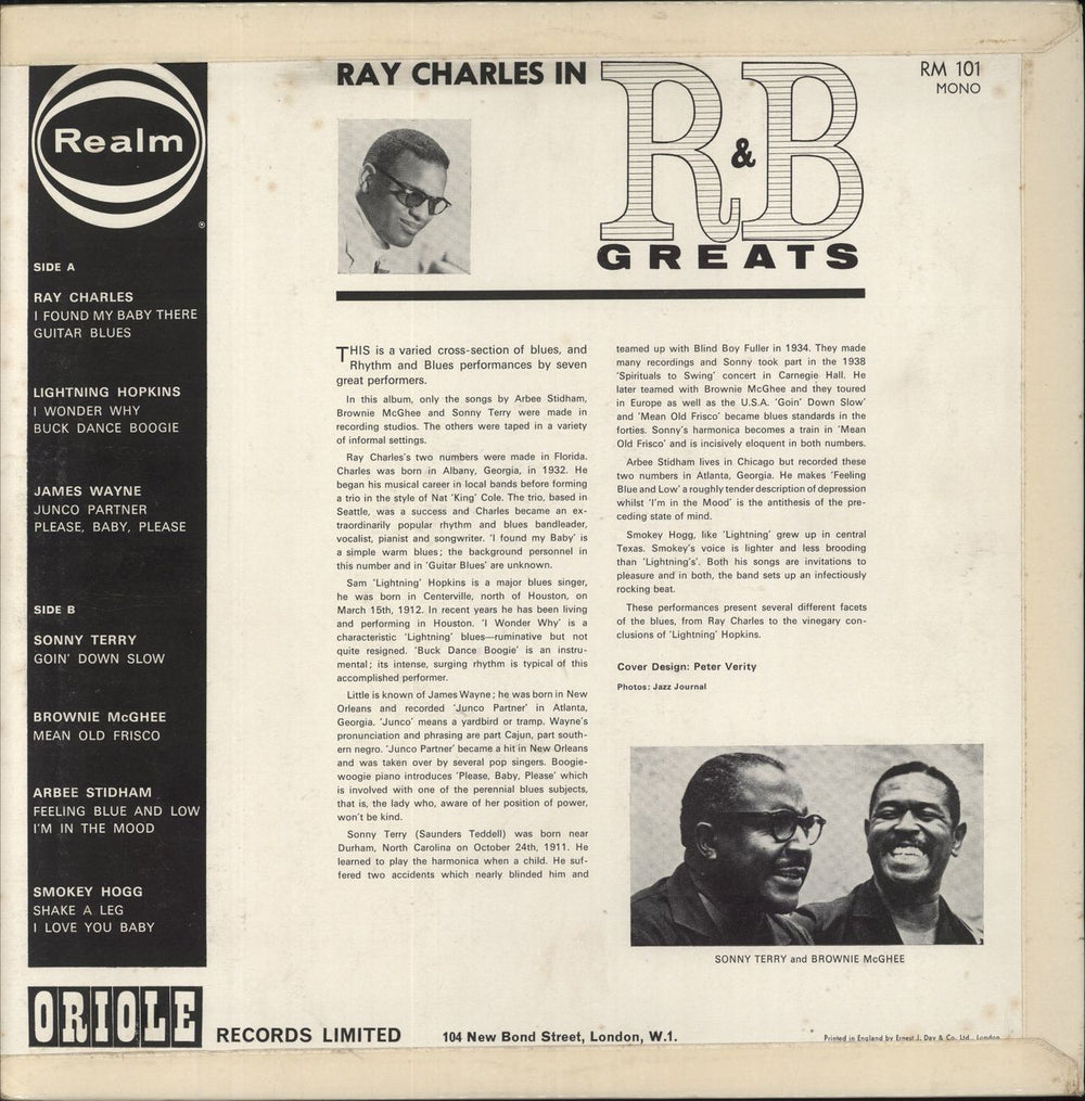 Ray Charles R&B Greats Volumes 1 & 2 UK 2-LP vinyl record set (Double LP Album)