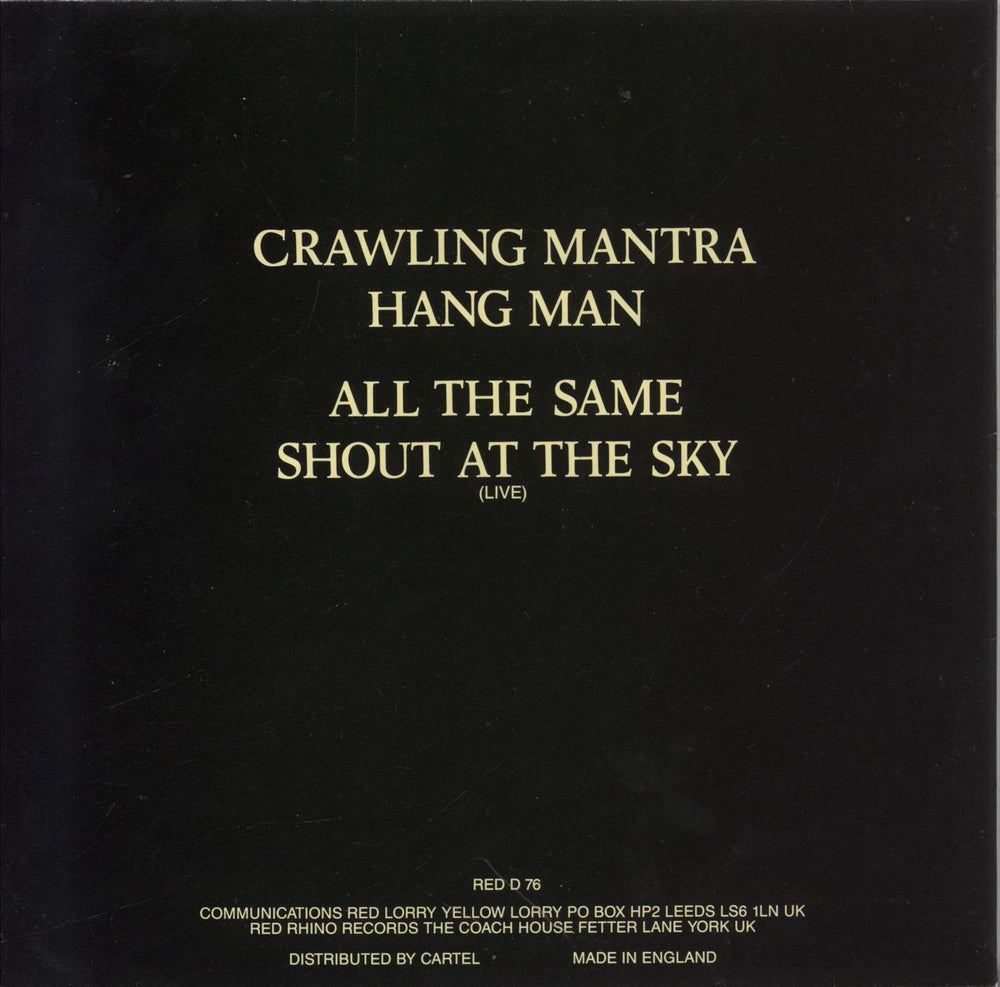 Red Lorry, Yellow Lorry Crawling Mantra - Doublepack UK 7" vinyl single (7 inch record / 45)