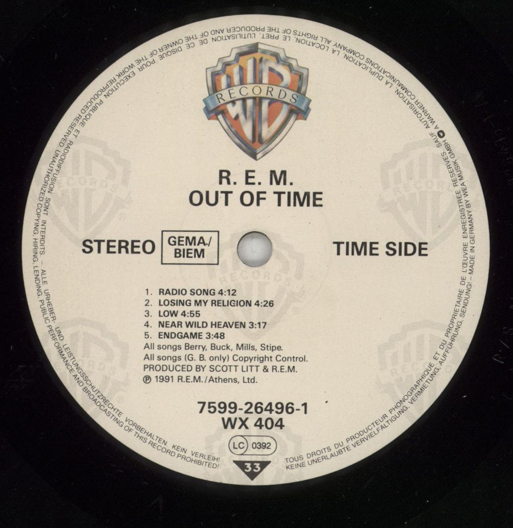 REM Out Of Time - Shrink UK vinyl LP album (LP record) REMLPOU864919