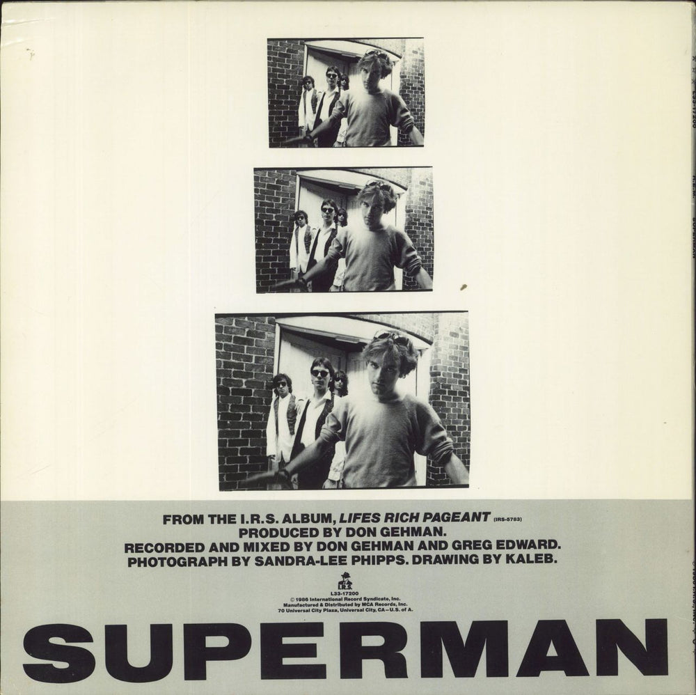 REM Superman US Promo 12" vinyl single (12 inch record / Maxi-single)