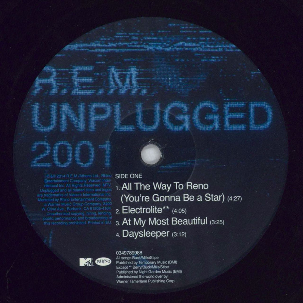 REM Unplugged 2001 UK 2-LP vinyl record set (Double LP Album) REM2LUN828384