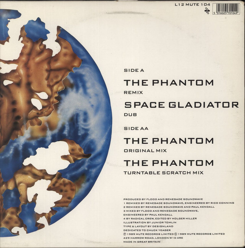 Renegade Soundwave Space Gladiator - Mixes UK 12" vinyl single (12 inch record / Maxi-single) 5016025701049