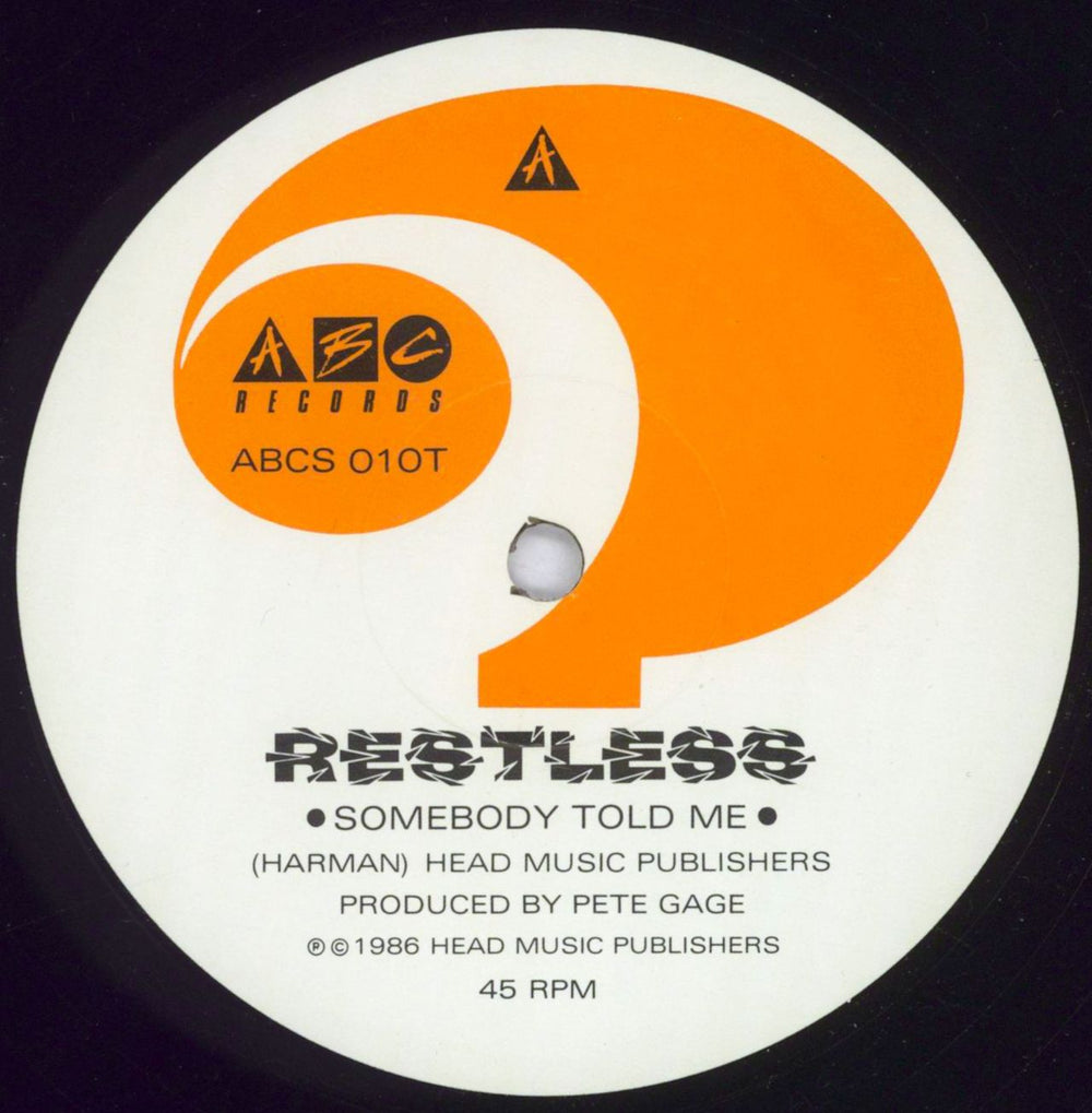 Restless Somebody Told Me UK 12" vinyl single (12 inch record / Maxi-single) R5S12SO832510