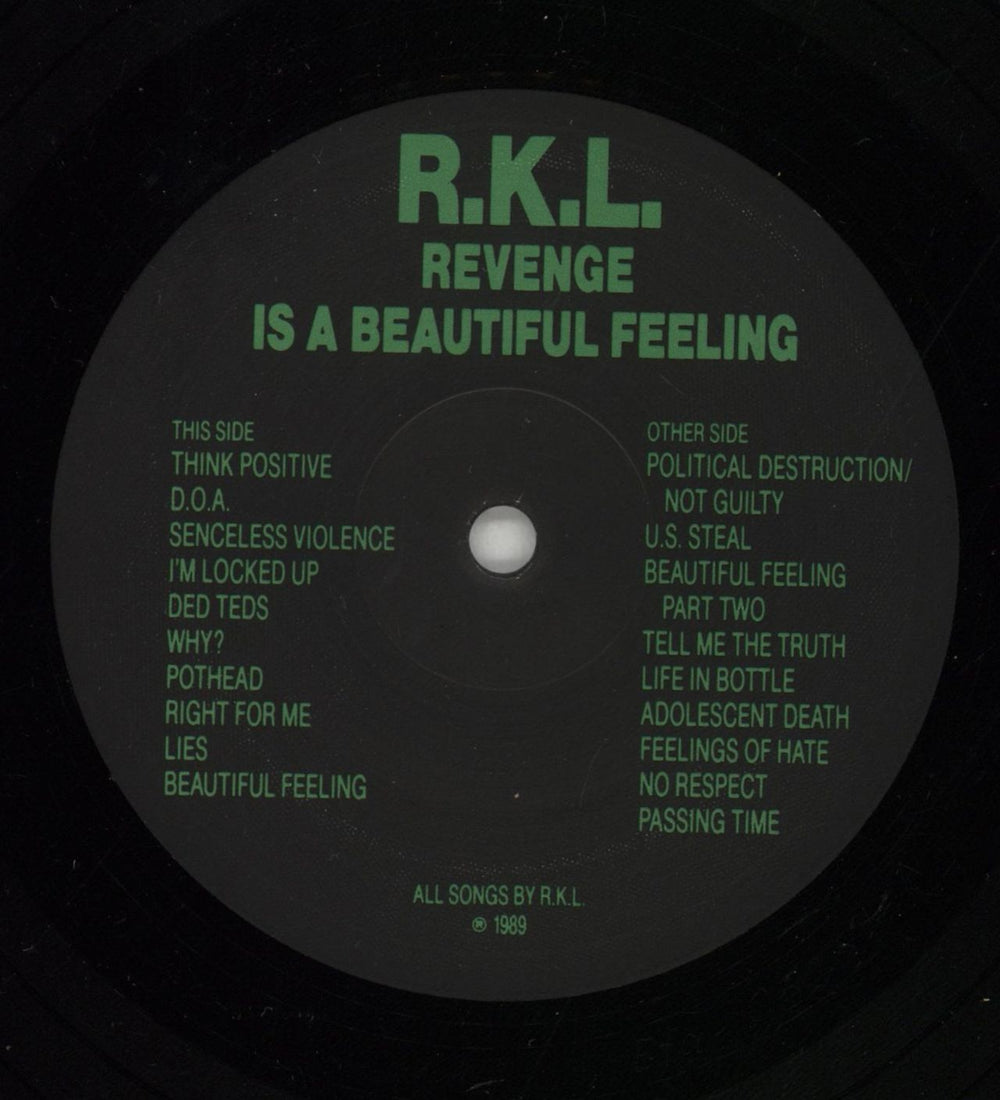 Rich Kids On LSD Revenge Is A Beautiful Feeling German vinyl LP album (LP record) R57LPRE864127
