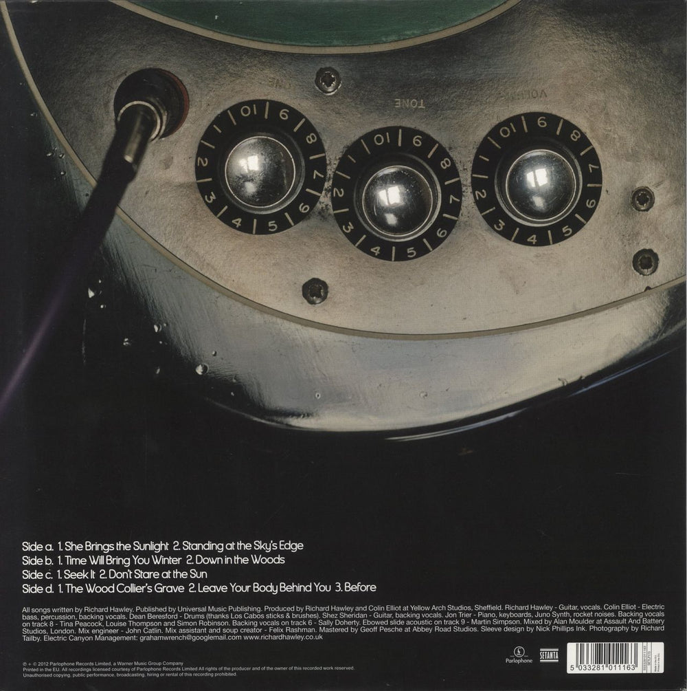 Richard Hawley Standing At The Sky's Edge - Transparent Blue with Silver Glitter Vinyl UK 2-LP vinyl record set (Double LP Album) 5033281011163