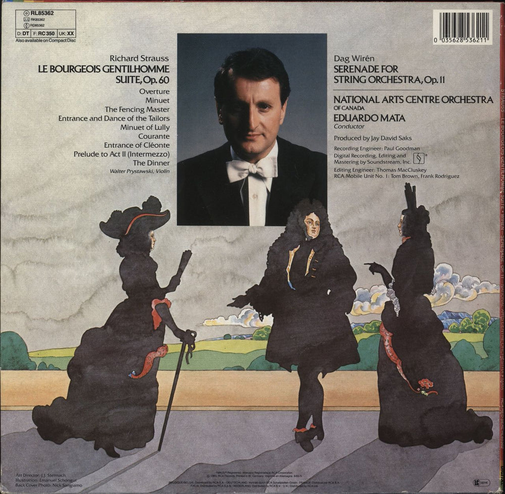 Richard Strauss Le Bourgeois Gentilhomme Suite / Serenade For String Orchestra German vinyl LP album (LP record) 0035628536211