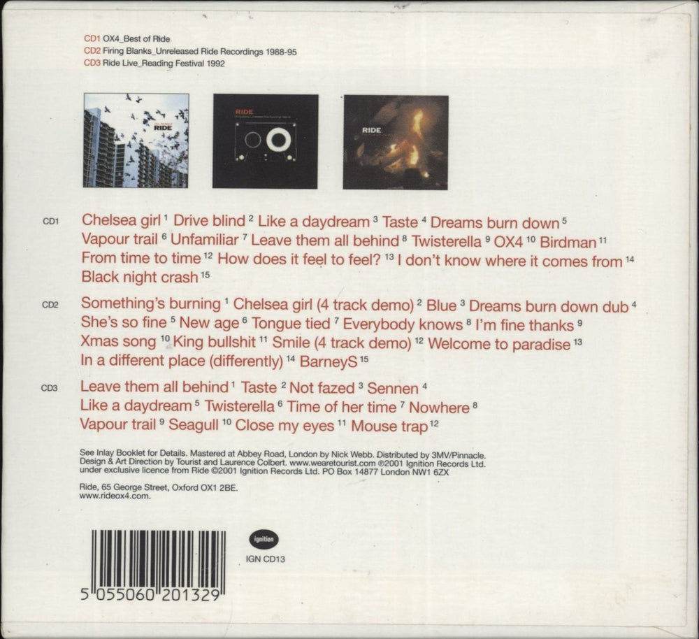 Ride Box Set - Hype Stickered UK CD Album Box Set 5055060201329