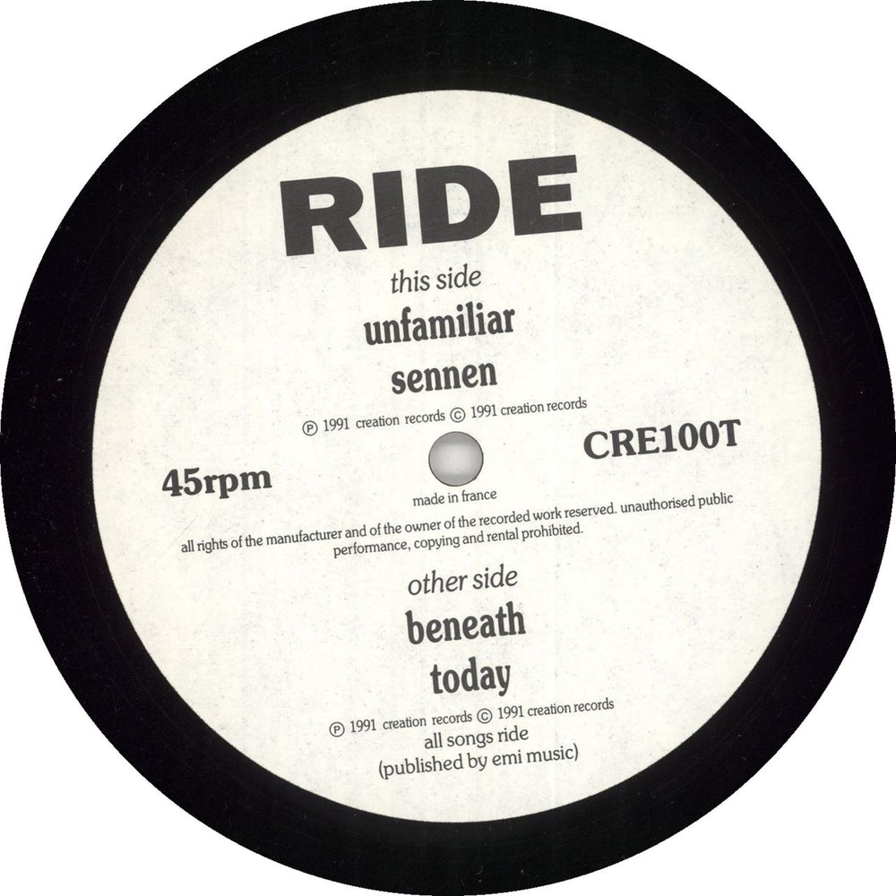 Ride Today Forever EP UK 12" vinyl single (12 inch record / Maxi-single) 5017556201008