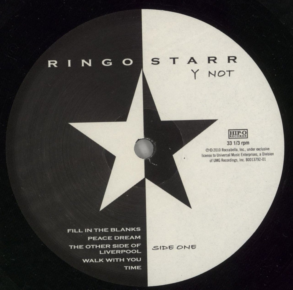Ringo Starr Y Not  - 180gm US vinyl LP album (LP record) RINLPYN570286
