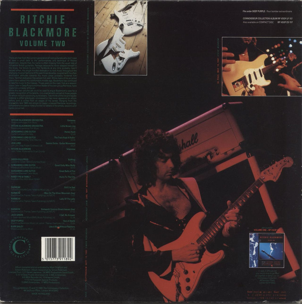 Ritchie Blackmore Rock Profile - Volume Two - VG UK 2-LP vinyl record set (Double LP Album) 5015773911892