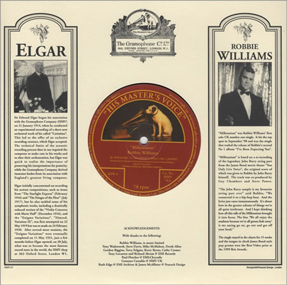 Robbie Williams Millennium UK Promo 78rpm shellac record RWI78MI168979