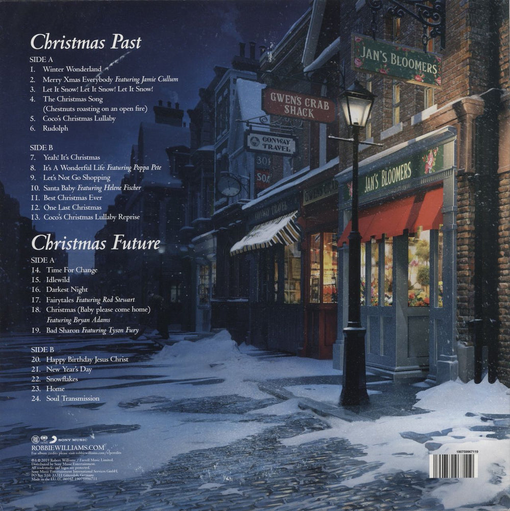 Robbie Williams The Christmas Present - EX UK 2-LP vinyl record set (Double LP Album) 190759967119