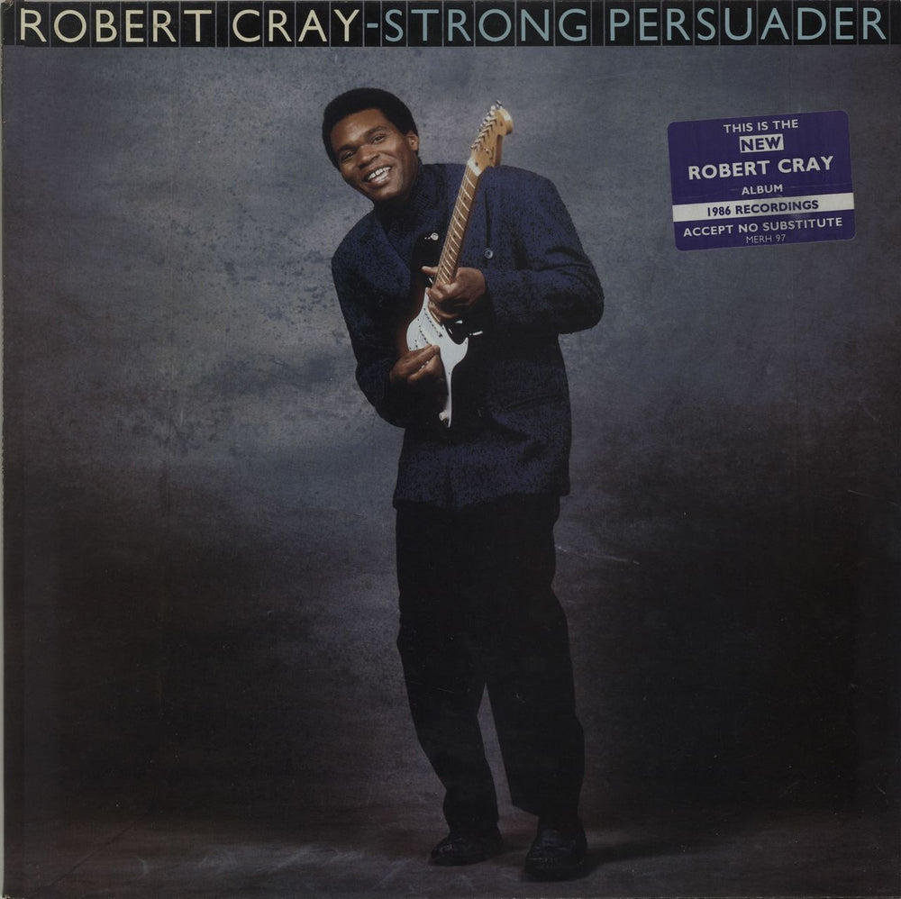 Robert Cray Strong Persuader - Purple Sticker UK vinyl LP album (LP record) MERH97