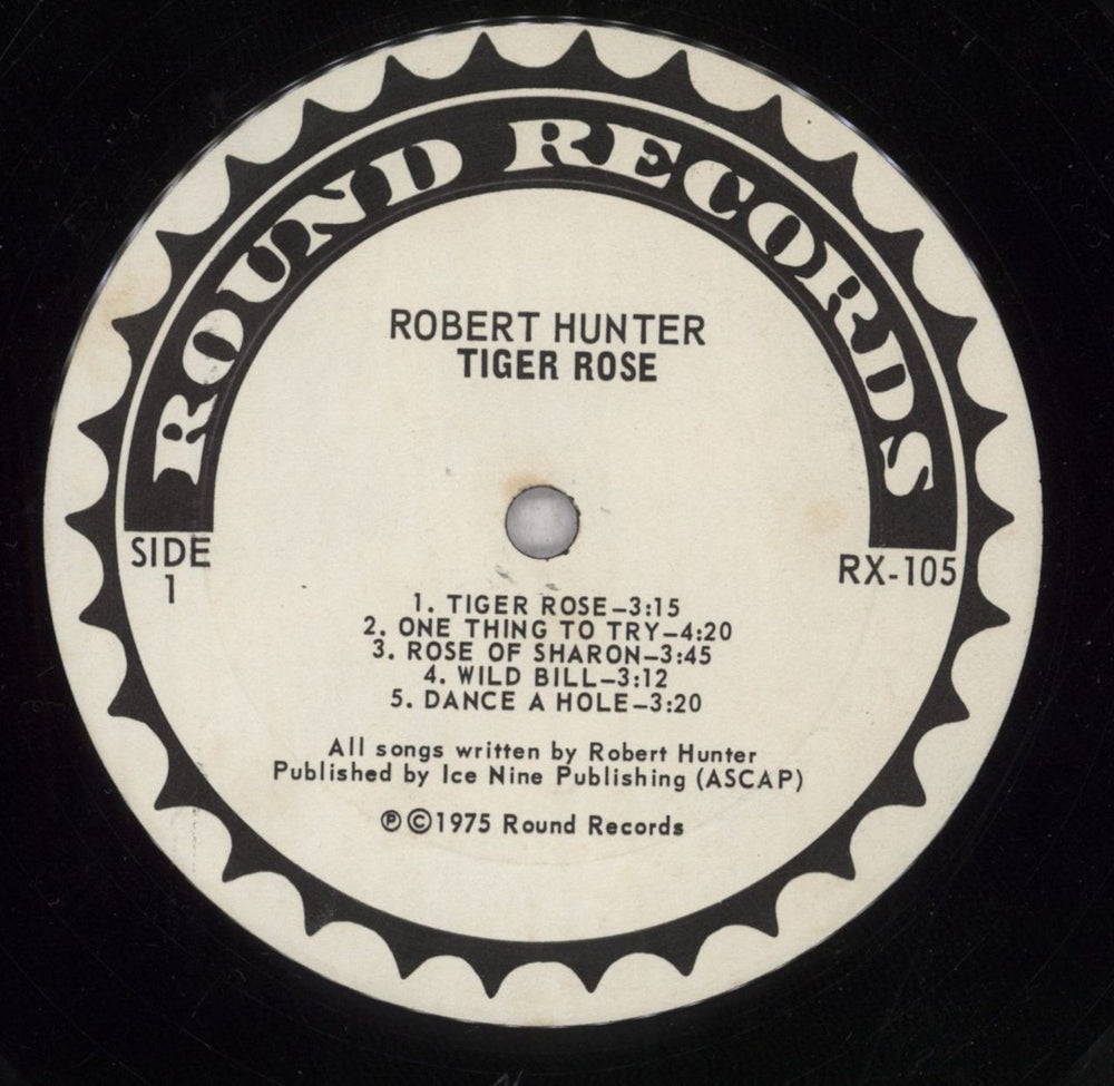 Robert Hunter Tiger Rose - EX US vinyl LP album (LP record) RHULPTI845150