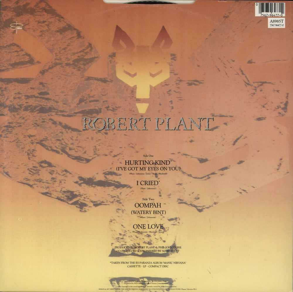 Robert Plant Hurting Kind UK 12" vinyl single (12 inch record / Maxi-single) 075679647702