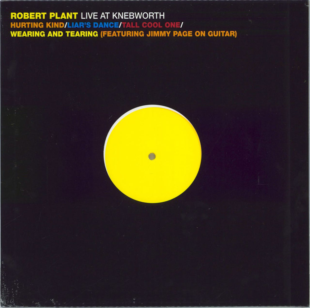 Robert Plant Live At Knebworth - RSD 2021 - Yellow Vinyl - Sealed UK 12" vinyl single (12 inch record / Maxi-single) 00602435511009